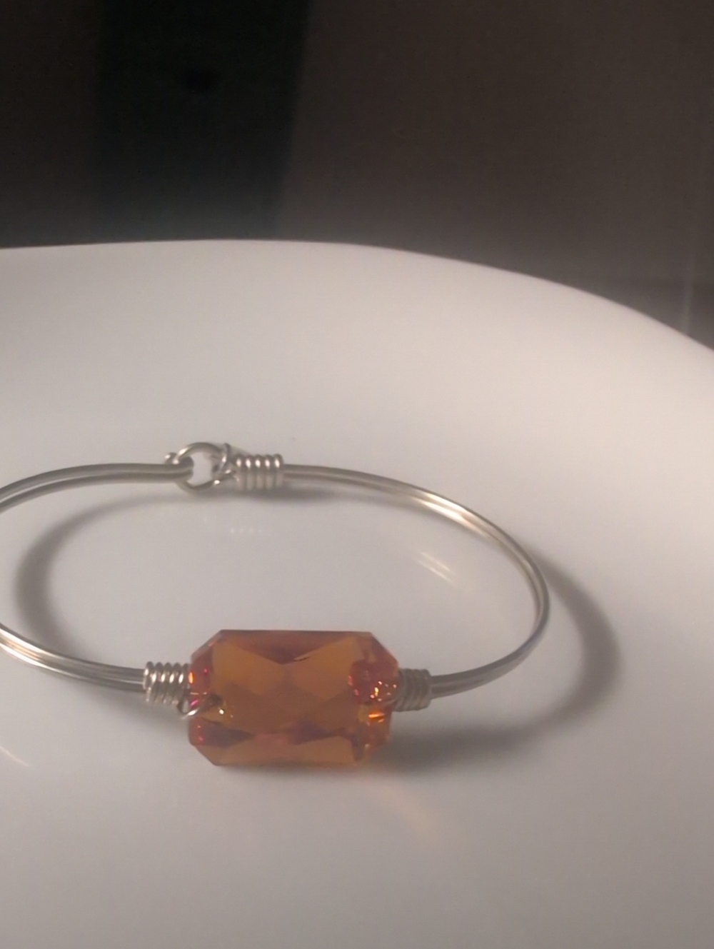 Luca & Danni Amber Crystal Bangle Bracelet